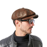 Boina Inglesa Masculina de Couro SK260